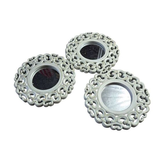 Vtg Off White Ornate Light Syroco Style Victorian Scroll Designs Framed Fancy Pl - Picture 1 of 5